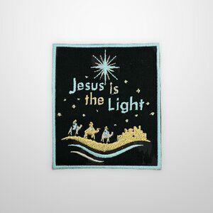 Absolutely Gorgeous embroidered patch Jesus is The Light